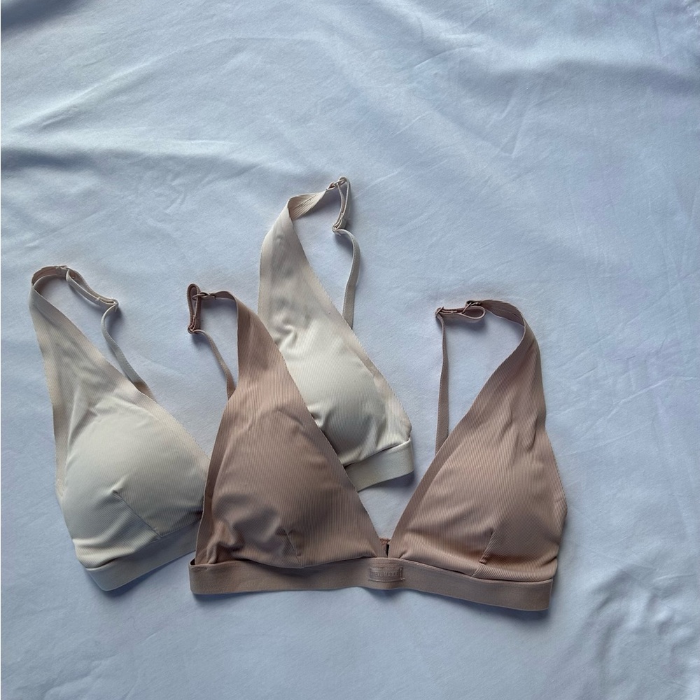 Women's Intimates Set - Cream and Tan Steve Madden Bralettes Medium